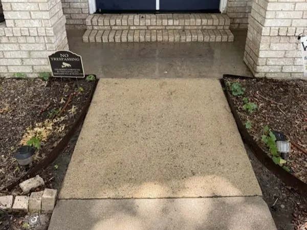 Entry walk and steps, after cleaning