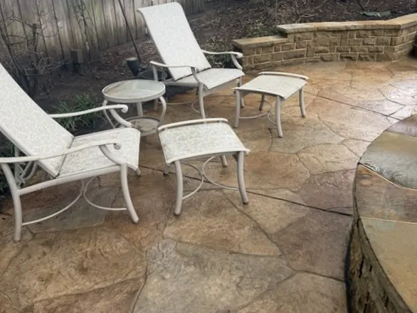 Back patio seating area, after cleaning