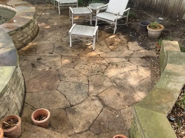 Back patio, second angle, before cleaning