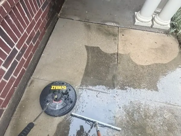 Front porch, before cleaning