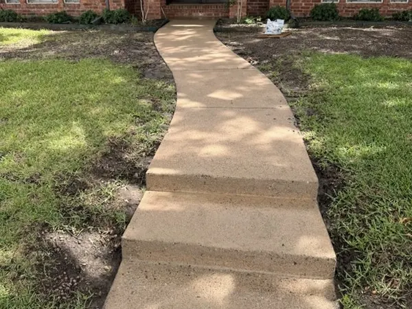 Winding garden path, after cleaning